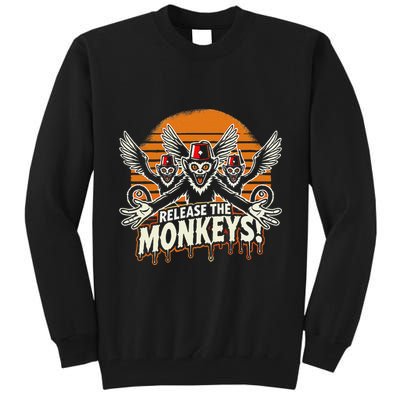 Release The Monkeys Flying Monkeys Halloween Tall Sweatshirt