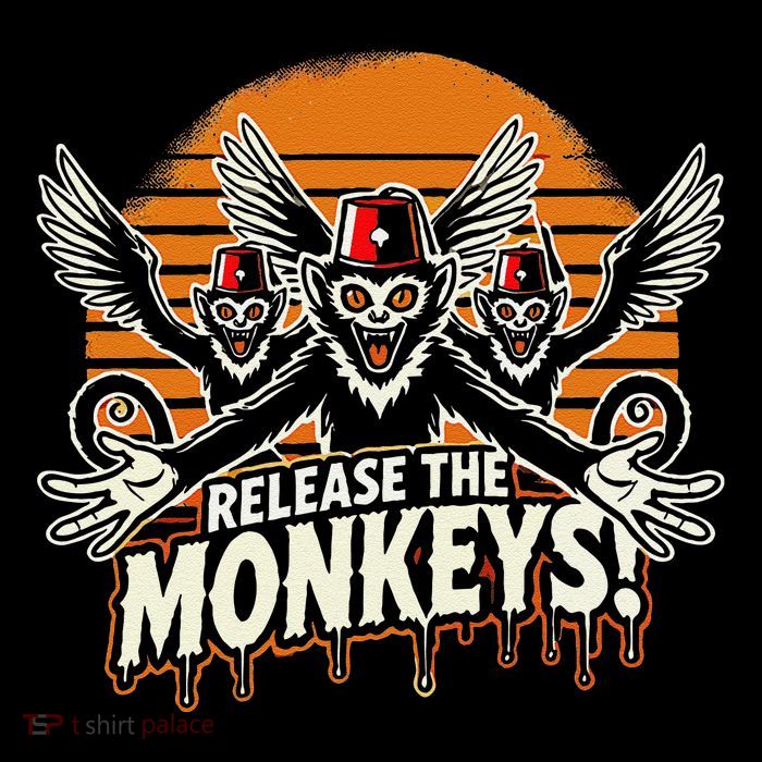 Release The Monkeys Flying Monkeys Halloween Tie Dye Hoodie