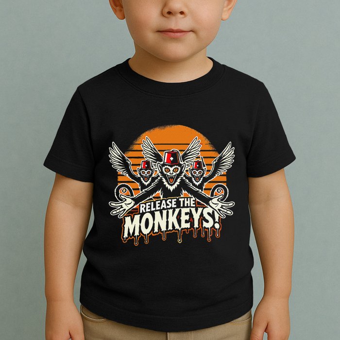 Release The Monkeys Flying Monkeys Halloween Toddler T-Shirt