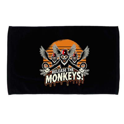 Release The Monkeys Flying Monkeys Halloween Microfiber Hand Towel