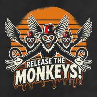 Release The Monkeys Flying Monkeys Halloween Microfiber Hand Towel