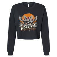 Release The Monkeys Flying Monkeys Halloween Cropped Pullover Crew