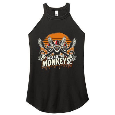 Release The Monkeys Flying Monkeys Halloween Women's Perfect Tri Rocker Tank