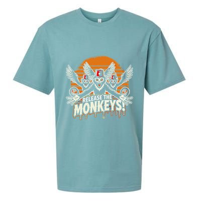Release The Monkeys Flying Monkeys Halloween Sueded Cloud Jersey T-Shirt