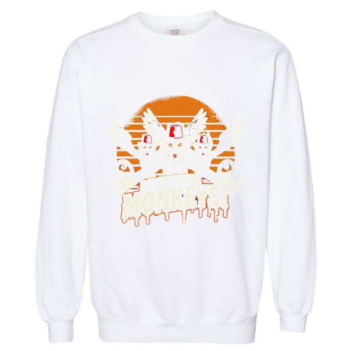 Release The Monkeys Flying Monkeys Halloween Garment-Dyed Sweatshirt