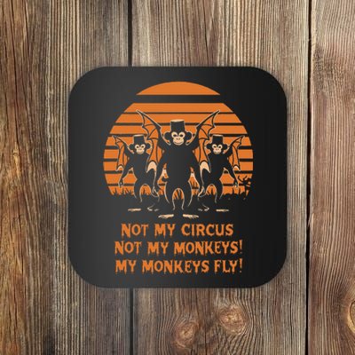 Release The Monkeys Flying Monkeys Halloween Coaster