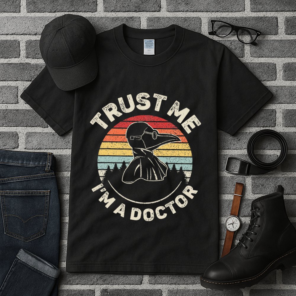 Retro Trust Me IM A Doctor Plague Tall T-Shirt