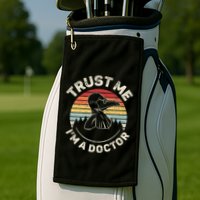 Retro Trust Me IM A Doctor Plague Golf Towel