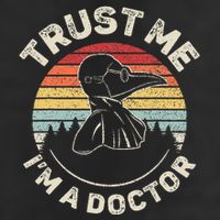 Retro Trust Me IM A Doctor Plague Golf Towel