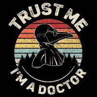 Retro Trust Me IM A Doctor Plague Wool Snapback Cap