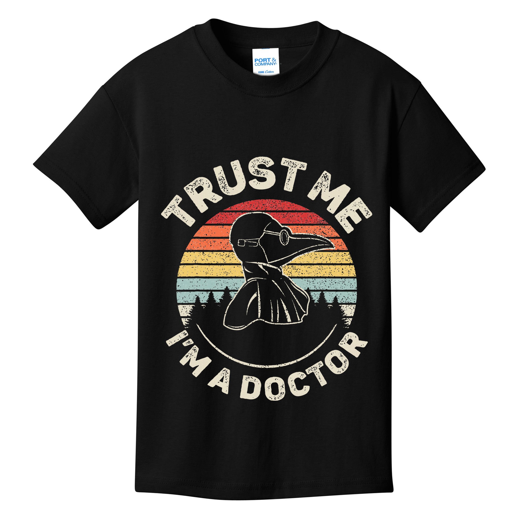 Retro Trust Me IM A Doctor Plague Kids T-Shirt