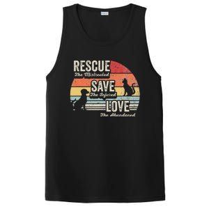 Rescue The Mistreated Save The Injured Love PosiCharge Competitor Tank