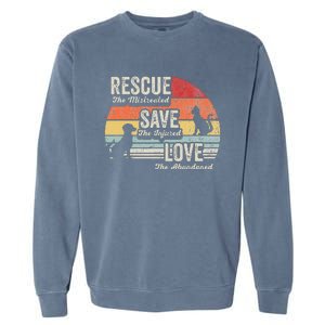 Rescue The Mistreated Save The Injured Love Garment-Dyed Sweatshirt