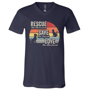 Rescue The Mistreated Save The Injured Love V-Neck T-Shirt