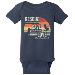 Rescue The Mistreated Save The Injured Love Baby Bodysuit