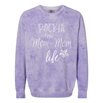 Rockin This MomMom Life Special Grandma Colorblast Crewneck Sweatshirt