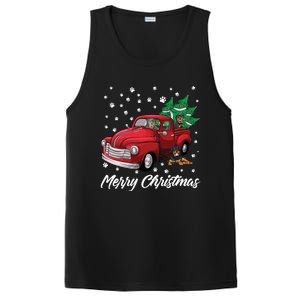 Red Truck Merry Christmas Tree Rottweiler Christmas Gift PosiCharge Competitor Tank