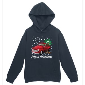 Red Truck Merry Christmas Tree Rottweiler Christmas Gift Urban Pullover Hoodie