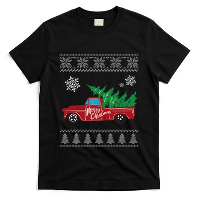 Red Truck Merry Christmas Ugly Christmas Sweater T-Shirt