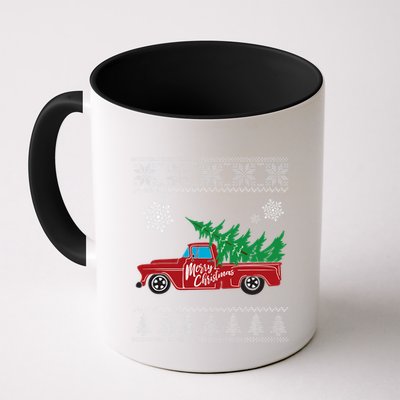 Red Truck Merry Christmas Ugly Christmas Sweater Mug