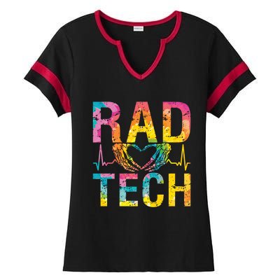 Rad Tech Medicine Technologist Xray Rad Techs Radiology Ladies Halftime Notch Neck Tee