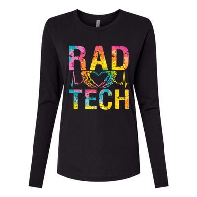 Rad Tech Medicine Technologist Xray Rad Techs Radiology Womens Cotton Relaxed Long Sleeve T-Shirt