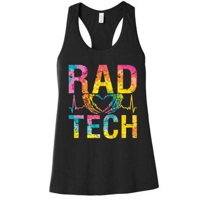 Rad Tech Medicine Technologist Xray Rad Techs Radiology Women's Racerback Tank