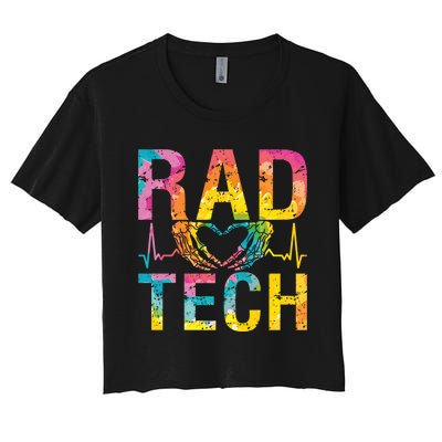 Rad Tech Medicine Technologist Xray Rad Techs Radiology Women's Crop Top Tee