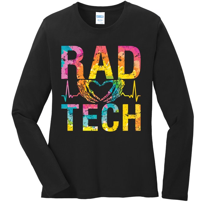 Rad Tech Medicine Technologist Xray Rad Techs Radiology Ladies Long Sleeve Shirt