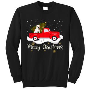 Red Truck Merry Christmas Tree Labrador Retriever Christmas Sweatshirt