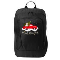 Red Truck Merry Christmas Tree Labrador Retriever Christmas City Backpack