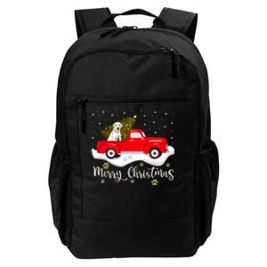 Red Truck Merry Christmas Tree Labrador Retriever Christmas Daily Commute Backpack