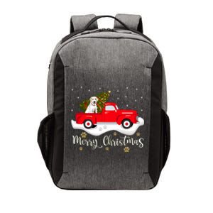 Red Truck Merry Christmas Tree Labrador Retriever Christmas Vector Backpack