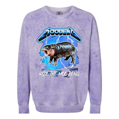 Ride The Moo Deng Colorblast Crewneck Sweatshirt