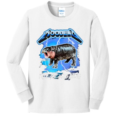 Ride The Moo Deng Kids Long Sleeve Shirt