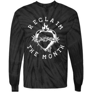 Reclaim The Month Sacred Heart Image June Month Premium Tie-Dye Long Sleeve Shirt