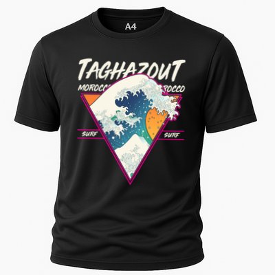 Retro Taghazout Morocco Surf Great Wave Performance Shirt