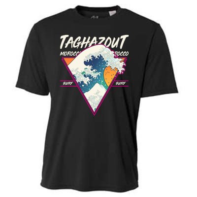 Retro Taghazout Morocco Surf Great Wave Cooling Performance Crew T-Shirt