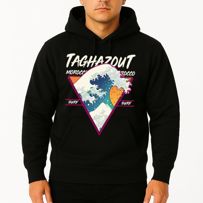 Retro Taghazout Morocco Surf Great Wave Hoodie