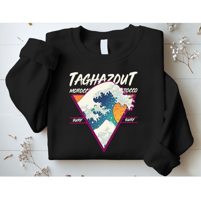Retro Taghazout Morocco Surf Great Wave Sweatshirt