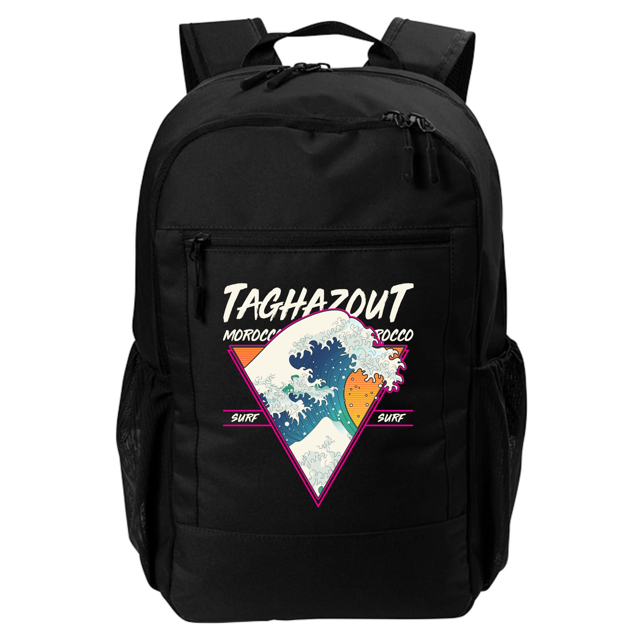 Retro Taghazout Morocco Surf Great Wave Backpack