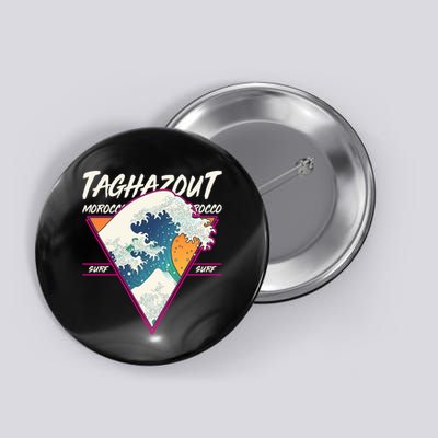 Retro Taghazout Morocco Surf Great Wave Button