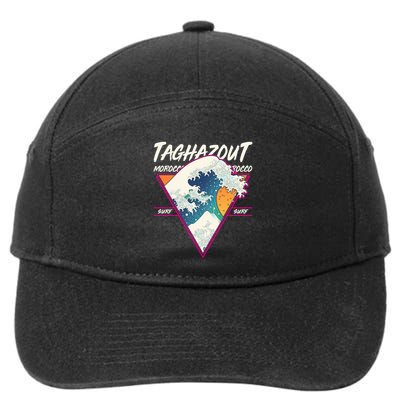 Retro Taghazout Morocco Surf Great Wave 7-Panel Snapback Hat