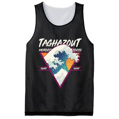 Retro Taghazout Morocco Surf Great Wave Mesh Reversible Basketball Jersey Tank