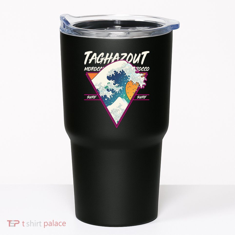 Retro Taghazout Morocco Surf Great Wave Tumbler