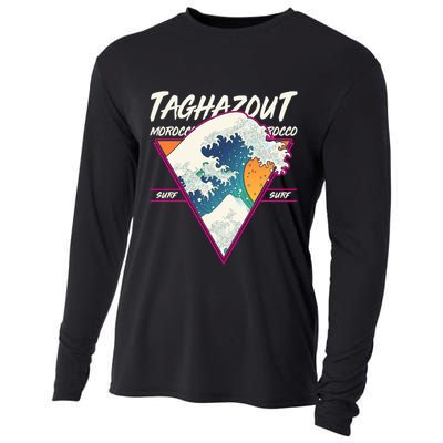 Retro Taghazout Morocco Surf Great Wave Cooling Performance Long Sleeve Crew