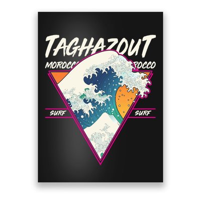 Retro Taghazout Morocco Surf Great Wave Poster