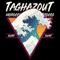 Retro Taghazout Morocco Surf Great Wave Baby Bodysuit