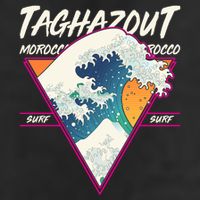 Retro Taghazout Morocco Surf Great Wave Hat