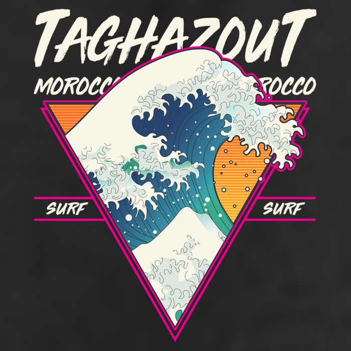 Retro Taghazout Morocco Surf Great Wave Hat